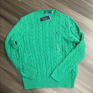 Polo by Ralph Lauren Green Cable Knit Sweater